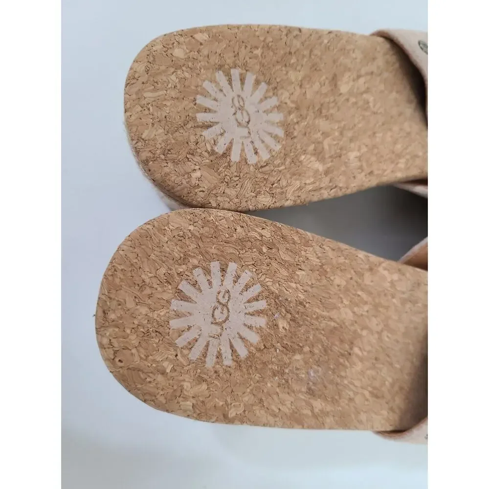 Ugg Danes Fringe Suede‎ Espadrille Wedge Sandal Size 11